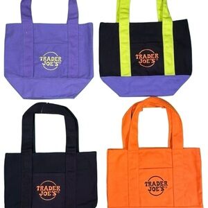 Trader Joe's Purple Canvas Tote Bag - Branded Grocery Tote